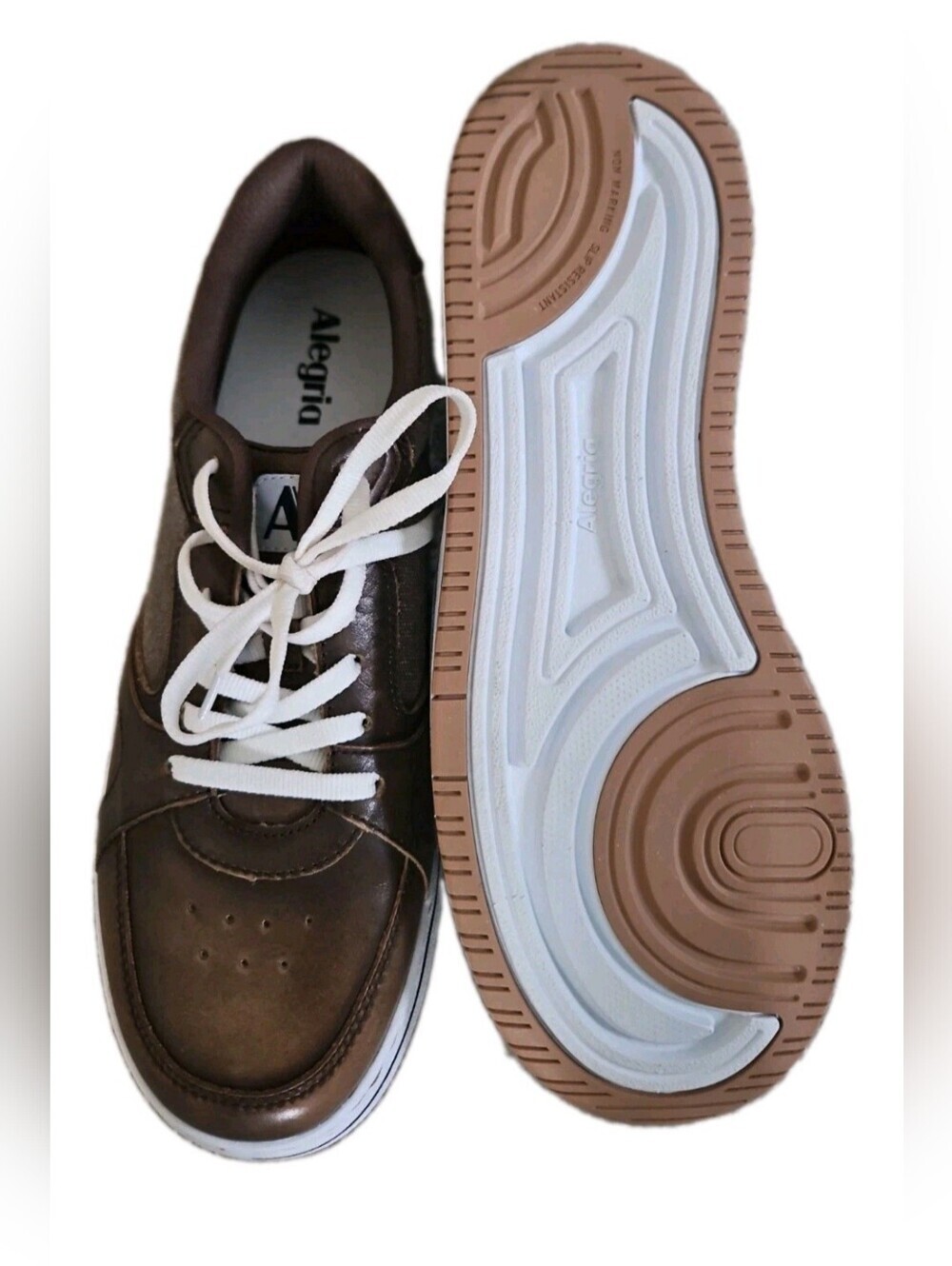 Alegria ALY-6392 Brown Leather Comfort Shoes Size 39 NWOB - Picture 6 of 8